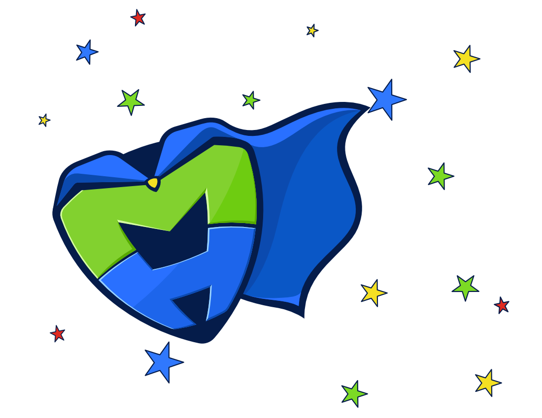 Die miniHelden logo mit Sternen
